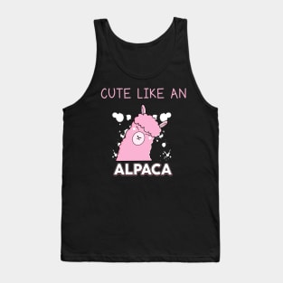 Pink Alpaca Funny Tank Top